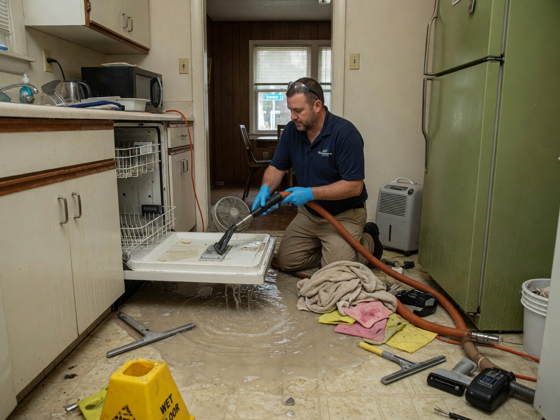 Dishwasher Overflow Water Cleanup in Decatur