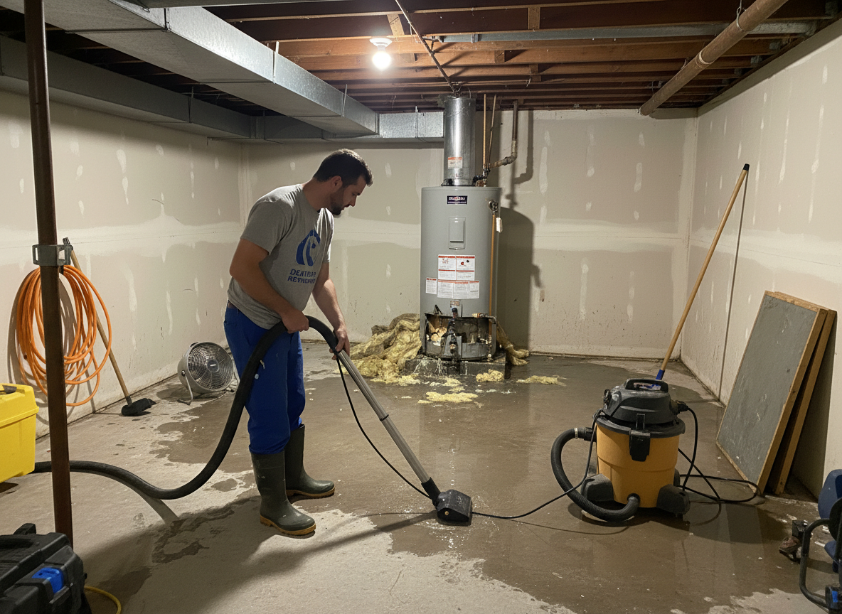Water Heater Leak Water Cleanup in Decatur