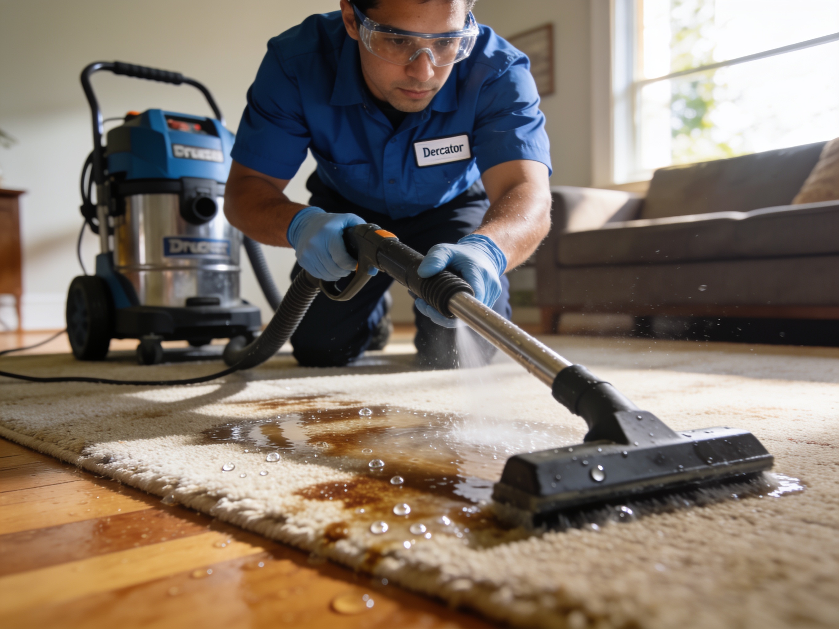 Wet Carpet Water Extraction in Decatur